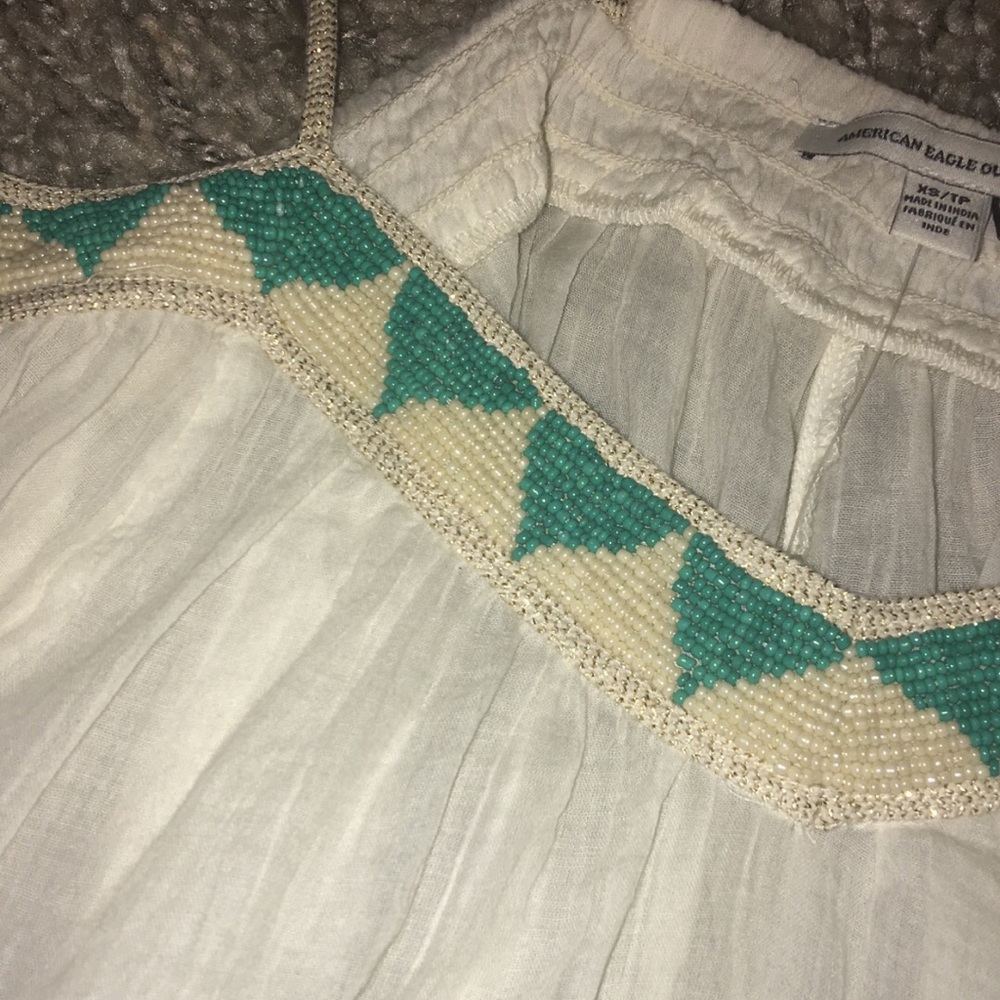 American eagle beaded flowy tank top